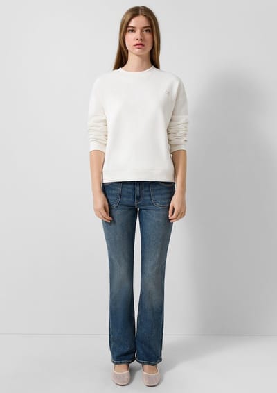 Flared Stretch Middenhoge Jeans Dames QS Catie