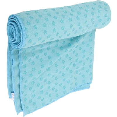 Housse de tapis de yoga Serviette de tapis de yoga antidérapante Couverture d'exercice de fitness pour Yoga Gym 183 x 63cm(Bleu ciel ) bleu ciel