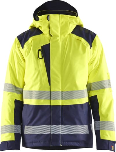 Blaklader 4455-1987 Winterjas High Vis - High Vis Geel/Marineblauw - 4XL