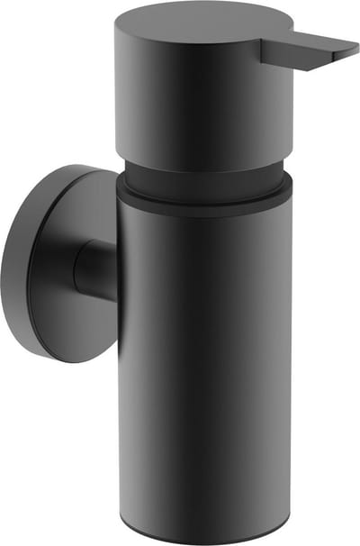 Saqu Nemo Zeepdispenser - 90 ml - Zwart - met Bevestigingsmateriaal - 5,5x9,8x14 cm - Zeeppompje