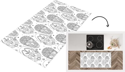 Keukenloper - Loper keuken - Patroon - Maskers - Zuid-Amerika - 120x60 cm - Keukenloper vinyl