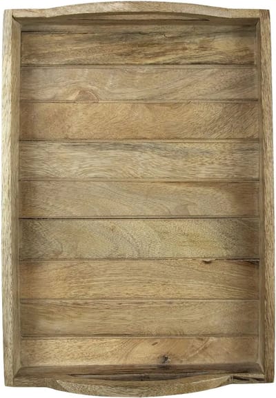 dienblad mango hout rechthoek (set van 3)
