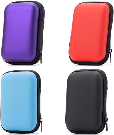 4 Stuks - Opberghoes - Speelkaarten hoezen - Kaartspelhoesje - Kaartenopslag - Kaarten doosje - 11.5*8*4cm - EVA opbergdoos - 4 kleuren - Hoofdtelefoonhoesje - Datakabel opbergdoos - Opbergzak - Waterdicht - Voor buitenspelen, kamperen