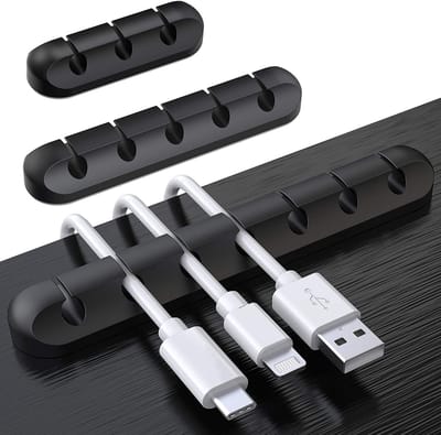 Kabelhouder Clips - Zelfklevend - Kabelmanagement Organizer - Voor USB, Oplaad- en PC Kabels - Set van 3