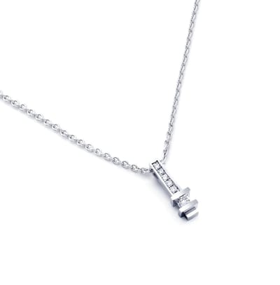R&C HAN0095PAVE - witgouden hanger - 14 karaat - diamant - sale Juwelier Verlinden St. Hubert – van €456,= voor €295,=