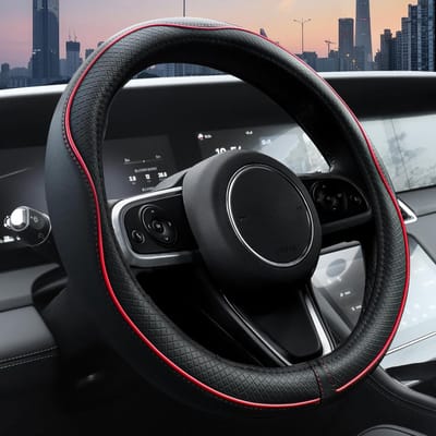 Daity Rekbare stuurhoes — Warm in de winter, koel in de zomer — Universele pasvorm (15 inch) — Ademend materiaal van microvezel en 'Ice Silk' — Antislip, geurloos, draagbaar — Zwart