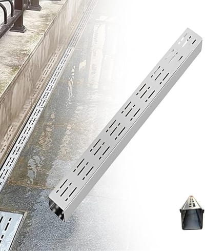 Roestvrijstalen Afvoergoot - Lineair Drainagesysteem - Waterbeheer Buiten - Zwaar Belastbaar Ontwerp - 304 Staal