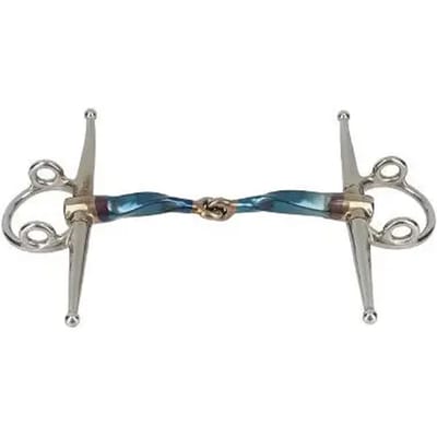 Naaldbit voor paarden Trust Sweet Iron Full Cheek Gag Slow Twist Jointed 16