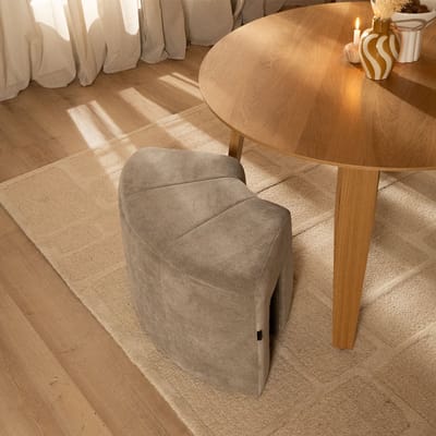 Bronx71® Modulaire hoekhocker Seth chenille taupe