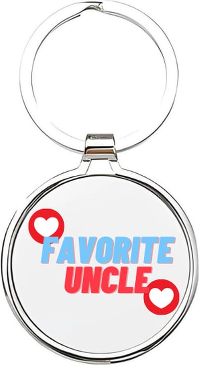 Akyol - Favoriete oom Sleutelhanger - oom - De leukste oom - Oom sleutelhanger - sleutelhanger - Sleutelhanger voor ooms - Familie sleutelhanger - verjaardagscadeautje - cadeau voor de leukste oom - uncle - The best uncle - 4 x 7,5 CM