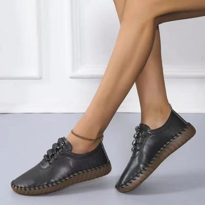 Nieuwe Sneakers Damesschoenen Platform Loafers Vetersleer Flats Trend Lente Casual Mama Schoen Mujer Zapatos Chaussure Femme 43 brown