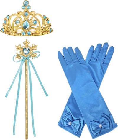 Het Betere Merk - Prinsessen Speelgoed - Prinses Kroon (Tiara) - Toverstaf - Prinsessen Handschoenen - Goud