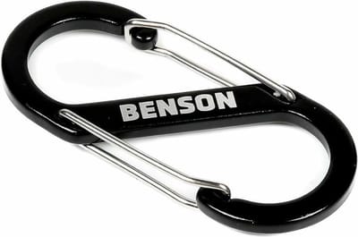 Benson Dubbele karabijnhaak - 40 x 90 mm - zwart - veelzijdig gebruik