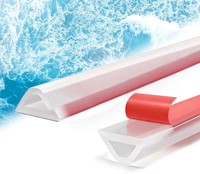 Dailygoods- Vloerbarrière 120 cm - Douche Afdichting - Waterbarrièrestrip - Zelfklevende Siliconen - Inloopdouche - Transparant - Doucheafdichting