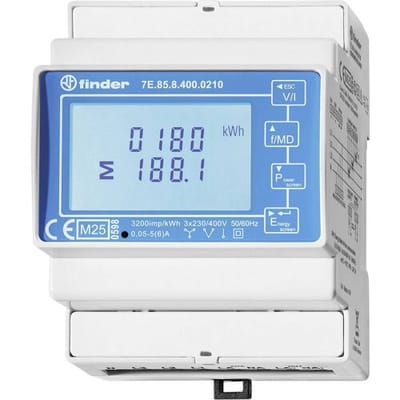 Finder 7E.85.8.400.0210 7E.85.8.400.0210 kWh-meter Digitaal Conform MID: Ja 1 stuk(s)