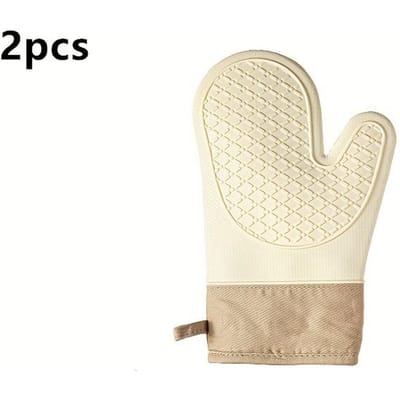 Verdikte antislip en niet-brandende ovenwanten beige
