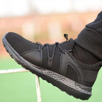 Nieuwe Brandbeveiliging Trainingsschoenen oven Lichaamsbeweging Outdoor Hardlopen Trainingsschoenen Lichtgewicht Comfortabele Wandelschoenen Mesh Oppervlak Schoenen 46 zwart