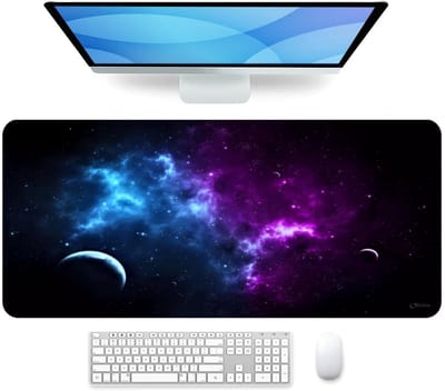 Olivivo® Muismat Melkweg - Gaming Mousepad XXL - Onderlegger - Grote Muismat - 90x40 CM - Bureaulegger - Toetsenbord - Anti Slip - Waterproof - Desktop mat