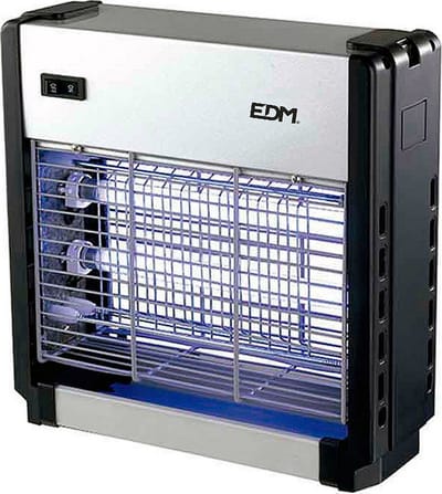 Elektrische insectendoder EDM Professioneel 12 W 25,5 x 9 x 26 cm Zilverkleurig