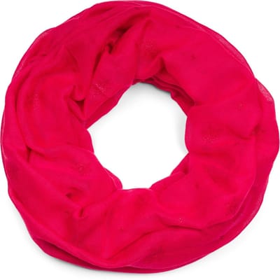 styleBREAKER Loop sjaal met metallic sneeuwvlokjesprint, buissjaal, shawl, dames 01017064