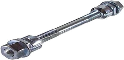 Fietsas Voorwiel - Vooras Fiets - Fiets Reparatie - Massief Gelegeerd Staal - 135 mm - Zilver
