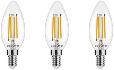 Asalite LED Lamp C35 E14 Fitting - 4W = 35W - 470 Lumen - 2700K Warm Wit Licht - Niet Dimbaar - 220-240V - Niet Dimbaar - 3 stuks