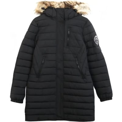 Superdry - Halflange Fuji pufferjas met capuchon - Dames - Gewatteerde jassen