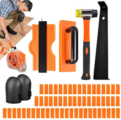 Vloer Legset - Gereedschap Kit - Laminaat Plaatsen - Rubberen Hamerkop - 34x22x10cm