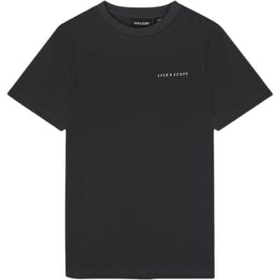 Lyle & Scott geborduurd logo gunmetal grijs T-shirt