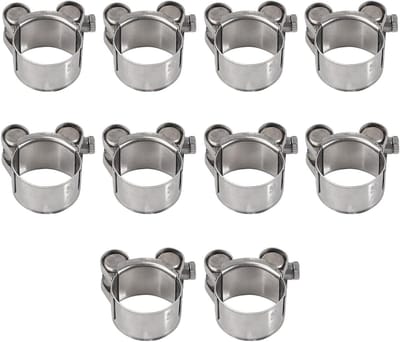 Hoge kwaliteit roestvrijstalen slangklemmen, 10 stuks, 32-35 mm, voor buizen en kabels, ideaal voor bevestiging en reparatie