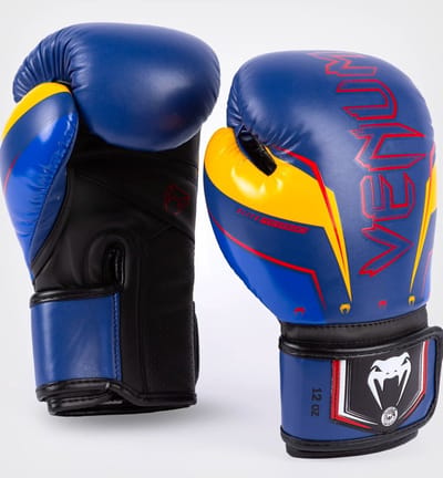 Venum Elite Evo Muay Thai Bokshandschoenen Blauw Geel - 10 OZ