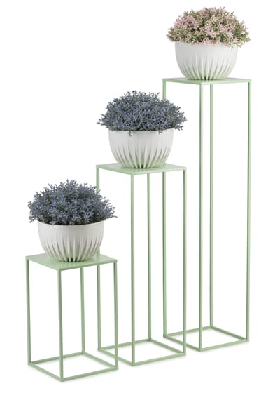 Modern Bloemenstandaard - Metaal - Mintgroen - Minimalistisch design - Lichtgewicht en stabiel - Voor binnen