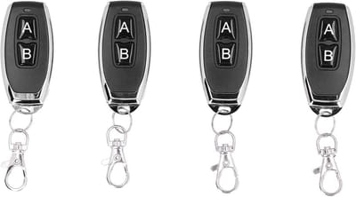 Universele 4-Pack Keyless Entry Afstandsbediening Zwart - 433MHz voor Garagedeur en Poorten