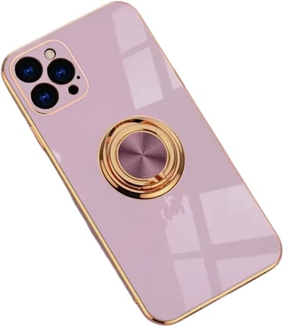 360° Draaibare Ringhouder Telefoonhoesje – Geschikt voor iPhone 17 Modellen – Silicone Hoesje met Kickstand, Ringstand, Anti-Slip Smartphone Beschermhoes-Paars