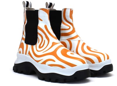 Goby Dames Sneaker Boots – Elastische Enkellaarzen – Handgemaakt Vegan Leer – Maat 40