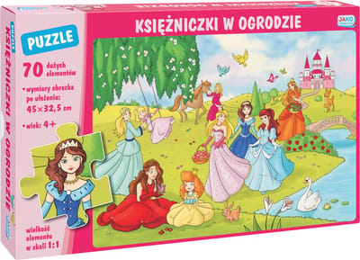 Puzzel: Prinsessen in de tuin, 70-delige puzzel