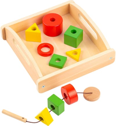Educo Educatief speelgoed 'Rijg de vorm' - Sensorisch speelgoed 1 jaar - Spelend leren Motoriek - Houten speelgoed