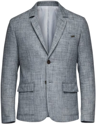 OMBRE Blazer - Regular Fit - Lange Mouw - Knopen Zwart S