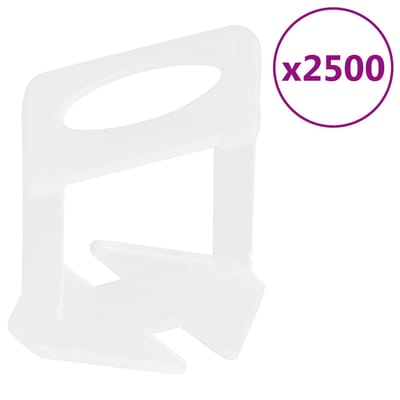 vidaXL - Nivelleerklemmen - voor - tegels - 2500 - st - 1 - mm