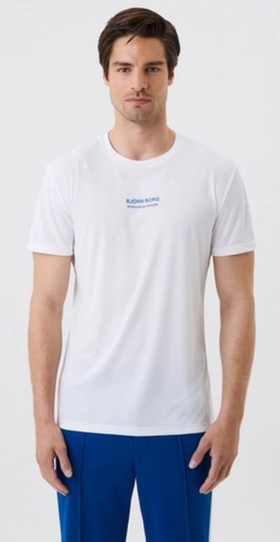 Tennisshirt Bjorn Borg Men Ace Light T-Shirt Brilliant White-S
