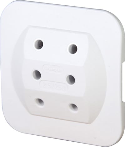 Kopp Stekker Adapter Euro 3-voudig Wit