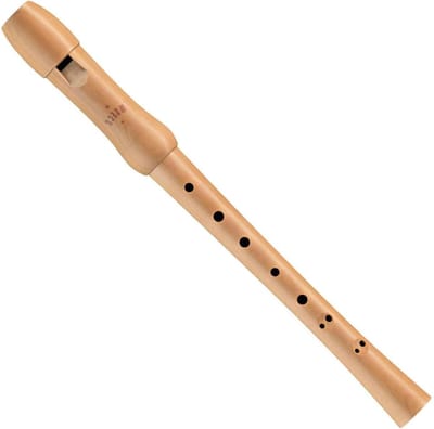 Soprano Blokfluit - Houten Blokfluit School - Muziek Leren Spelen - Barokke Vingerzetting - 300 g - Natuurlijk Hout