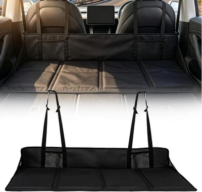Achterbank Extender - Slaapbrug Auto - Comfortabel Slapen - Snelle Installatie - Opvouwbaar - Zwart