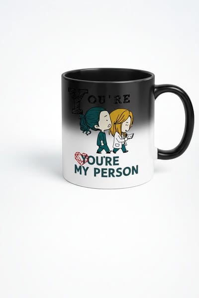Greys Anatomy Magische Mok - You're My Person Warmtegevoelige Koffiemok - Meredith & Cristina Vriendschap Cadeau