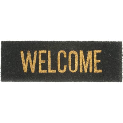 Present Time deurmat welcome /zwart 75x25x1,5cm
