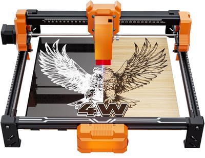 AHD® Laser Graveermachine - Laser Cutter - Lasergraveermachine - Zwart/Oranje - 49cm x 50cm x 20cm
