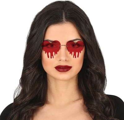 Fiestas Guirca - Feestbril - bloederige druppels - Halloween - Halloween accessoires - Halloween outfit - Halloween brillen - Halloween Kostuum