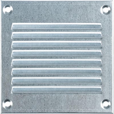 Verzinkt Ventilatierooster 100x10 cm met Insectengaas | Afvoerluchtrooster Metaal