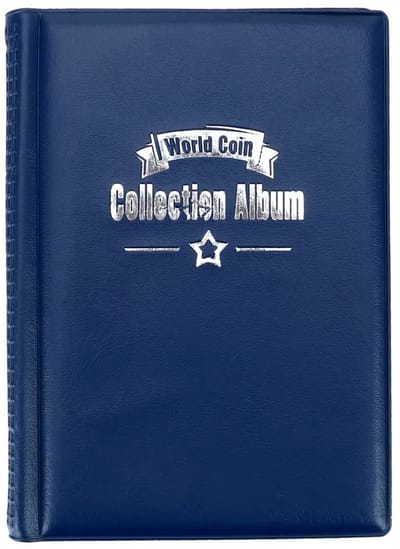 NICEYARD Muntalbum 60 Vakken | PU Leer Munten Verzamelen | Muntenmap 60 Zakken | ECO-leer | Waterdicht Muntboek | Munten Verzamelmap | Organizer 16x12 cm | PVC Film | Voor Munten Tokens Penningen Medaillons Insignes