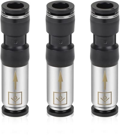Dailygoods- Terugslagklep 10mm - Pneumatische Verbinding - Roestvrij Staal - Aansluitstukken - Lichtlekkage Oplossing - Hoge Druk Bestendig - Pneumatische Klep